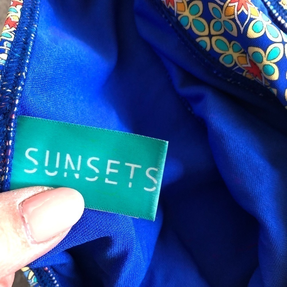 Sunsets Pompeii Twist And Shout Blue Bikini Bottoms Small - Picture 9 of 10